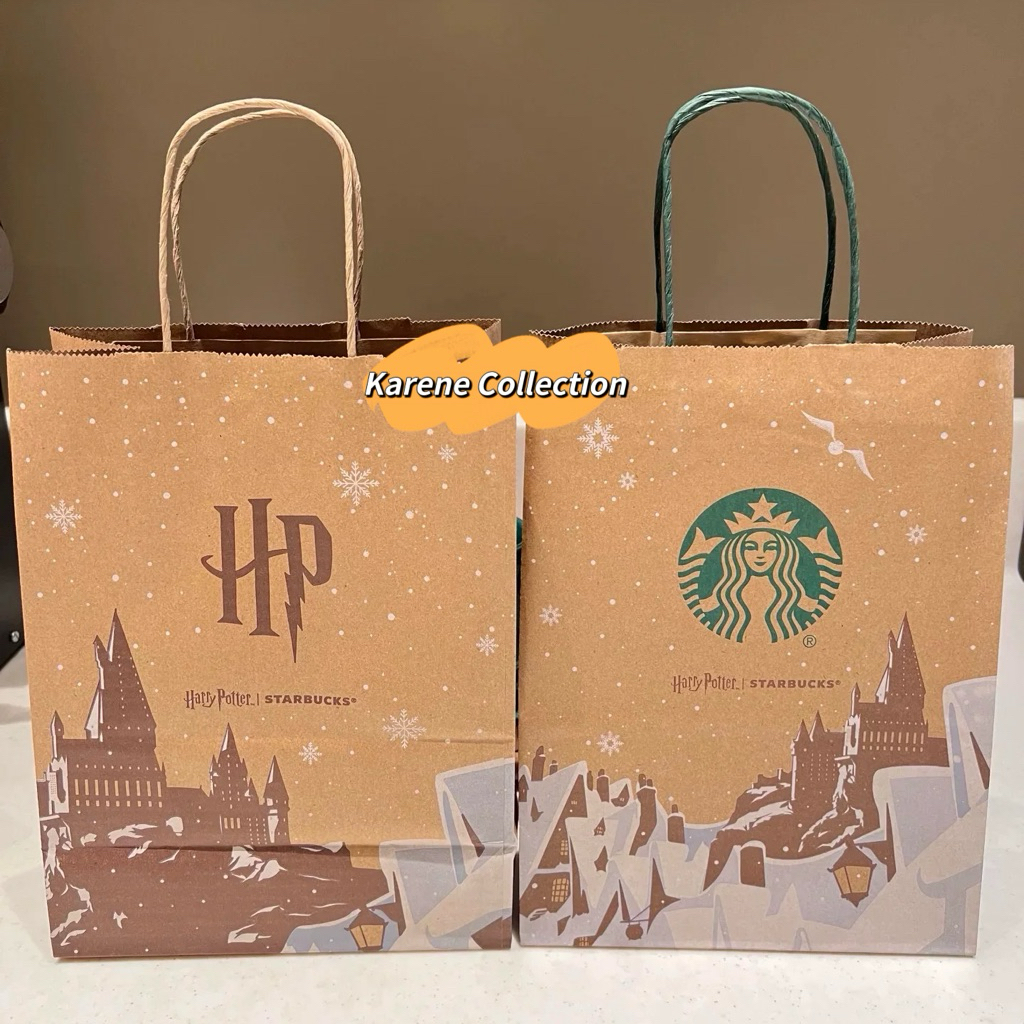 Starbucks x Harry Potter Collaboration 2025 Collection Paper Bag 中国🇨🇳星巴克x利 波特联名ซีรีส์纸袋