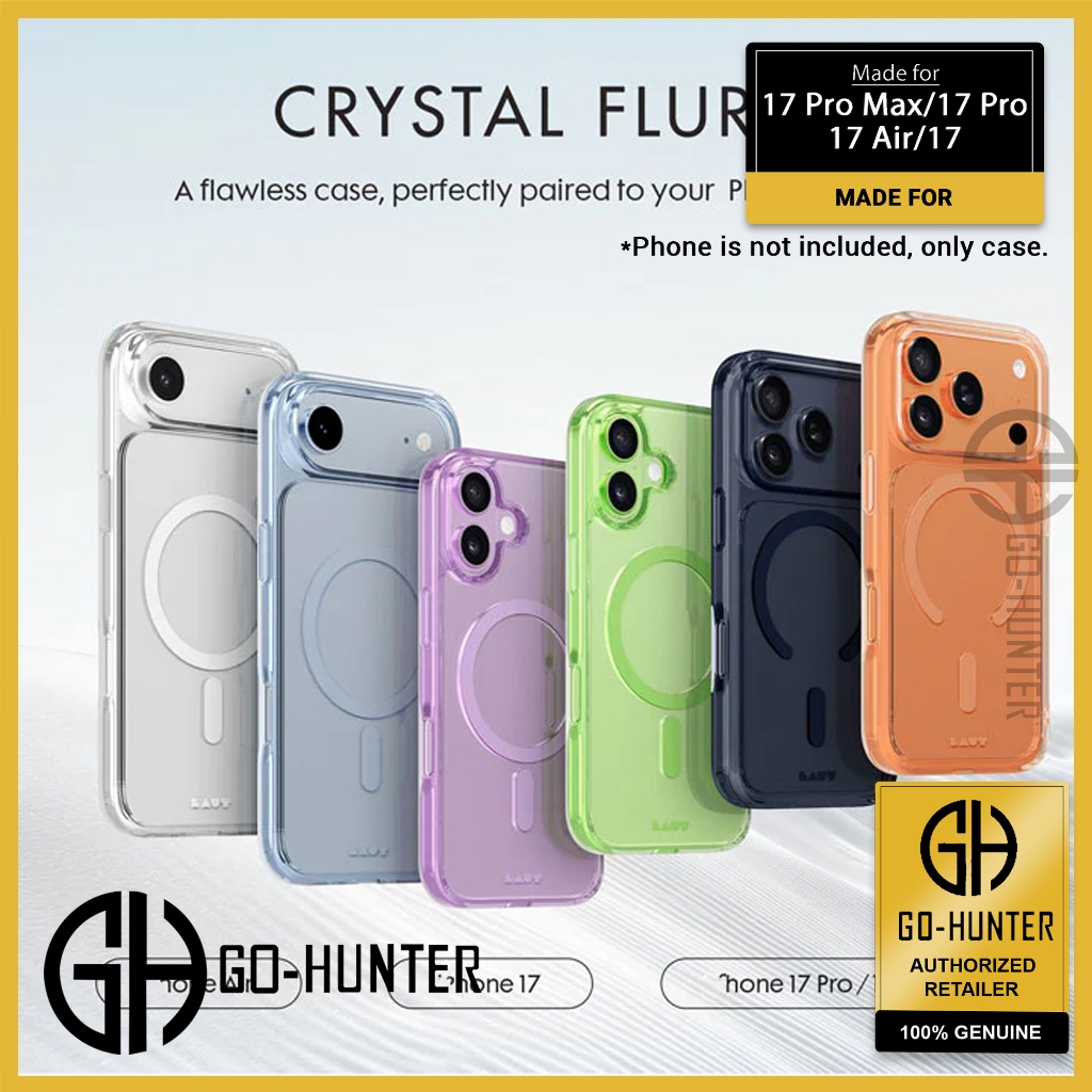 [ 17 Pro Max / 17 Pro / 17 / Air ] Laut Crystal Fluro Magnetic Case Anti-Yellowing พร้อมการป้องกันกา