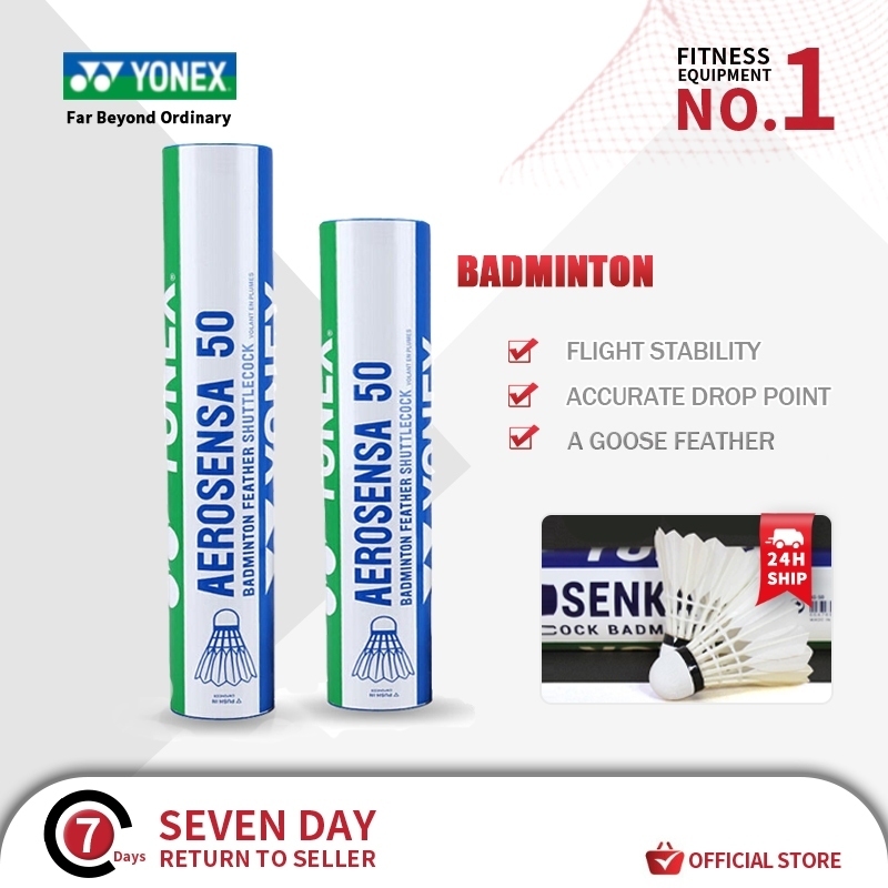 ลูกขนไก่ Yonex AS-50 (12/6 ชิ้น) สําหรับการแข่งขัน FIVB ได้รับการอนุมัติขนห่านแบดมินตัน