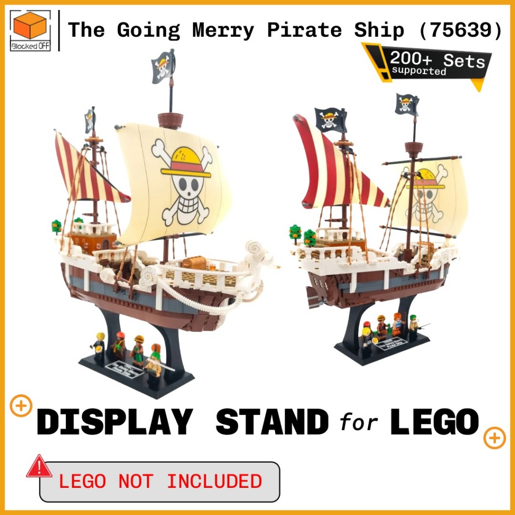 ขาตั้งจอแสดงผลสําหรับ Lego One Piece เรือโจรสลัด Going Merry (75639)