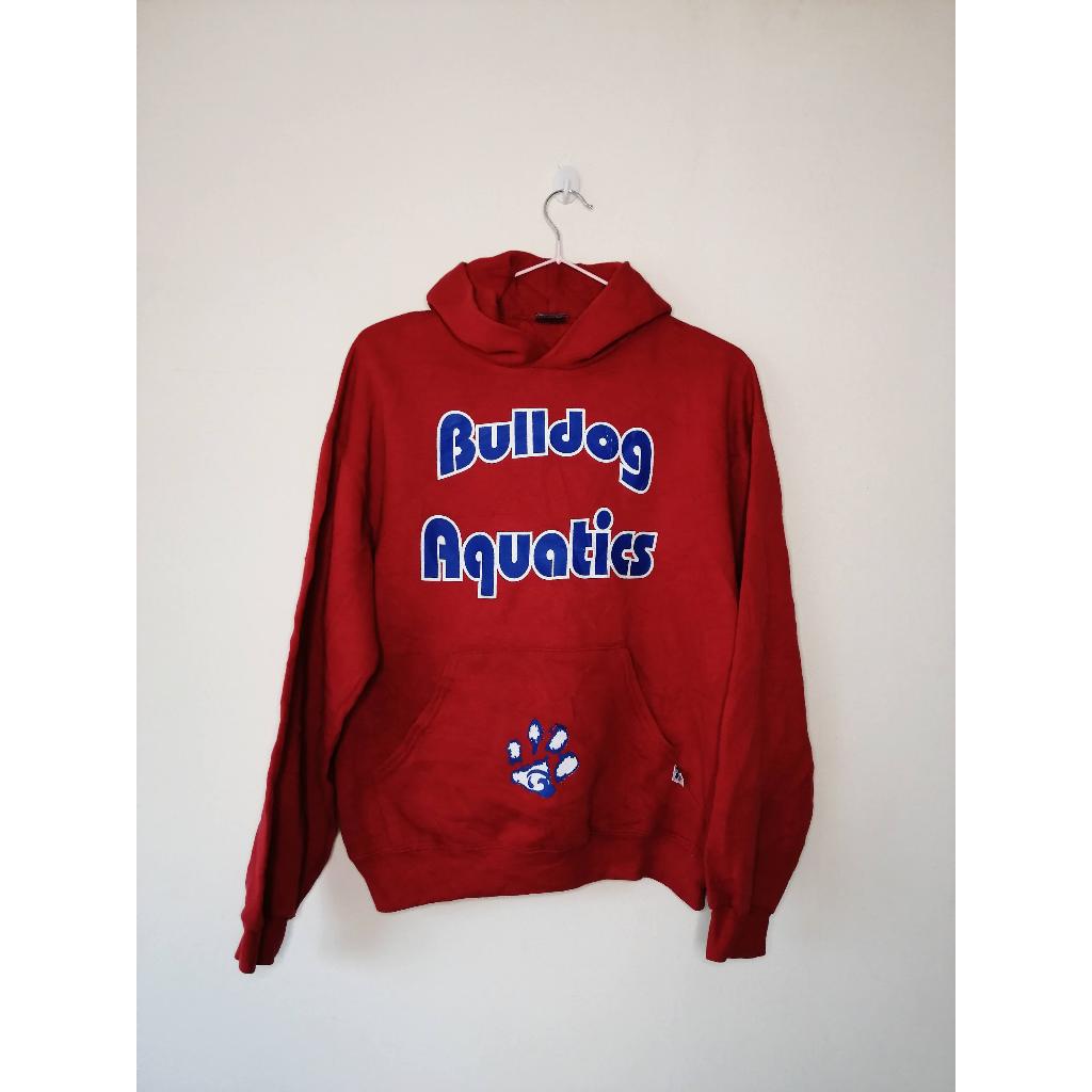 Bulldog Aquatics Swim Team เสื้อฮู้ดสีแดง