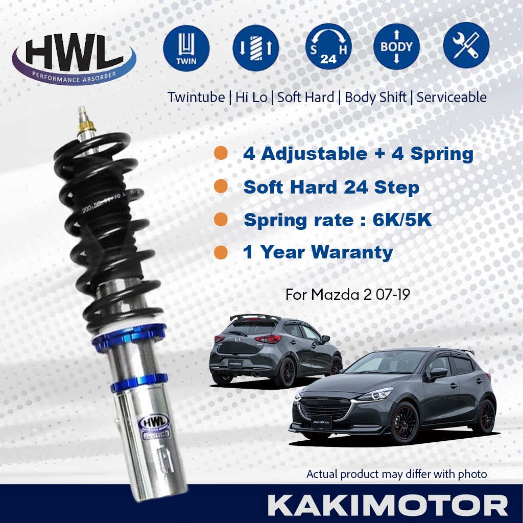 MAZDA 2 2007+ HWL MT1-BS ปรับได้อย่างเต็มที่