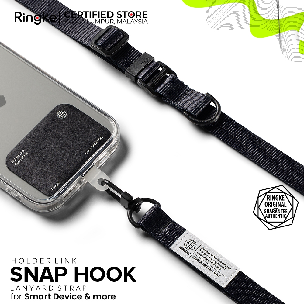 RINGKE HOLDER LINK SNAP HOOK ออกแบบ LANYARD สําหรับเคสสมาร์ทโฟนสวมใส่ง่ายทนทานป้องกันการฉีกขาดปรับ C