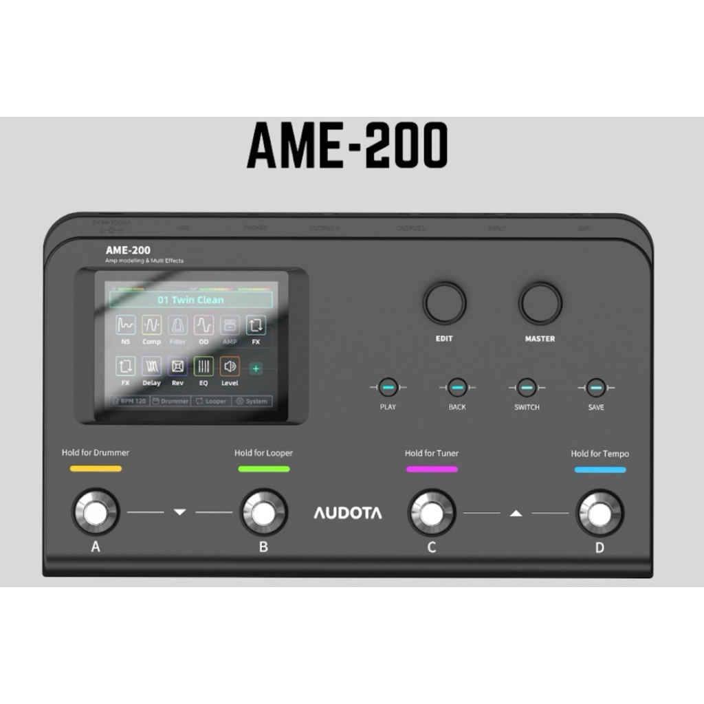 Audota AME-200 Amp Modeller & Multi-Effects Pedal ( AME 200 AME200 )