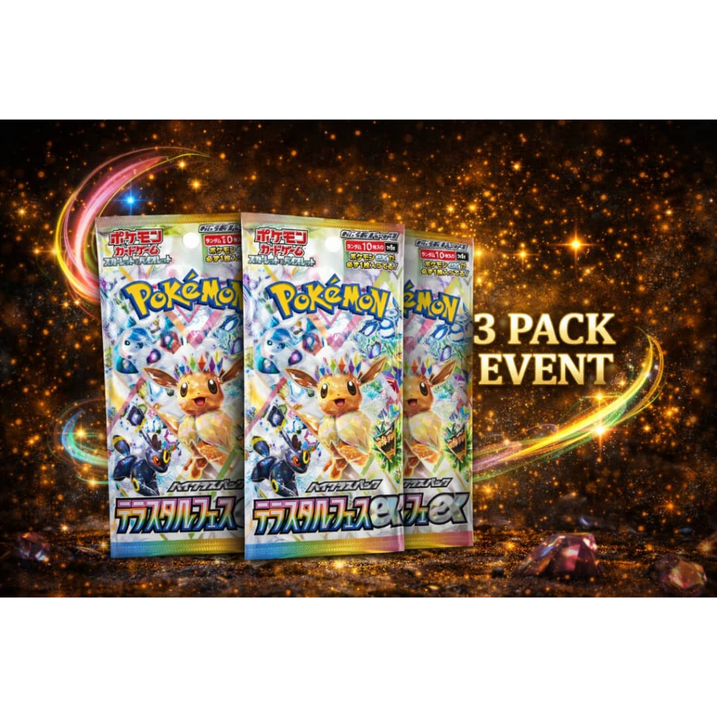 Pokemon TCG โปเกมอนญี่ปุ่น Terastal Festival SV8A 3PACK EVENT