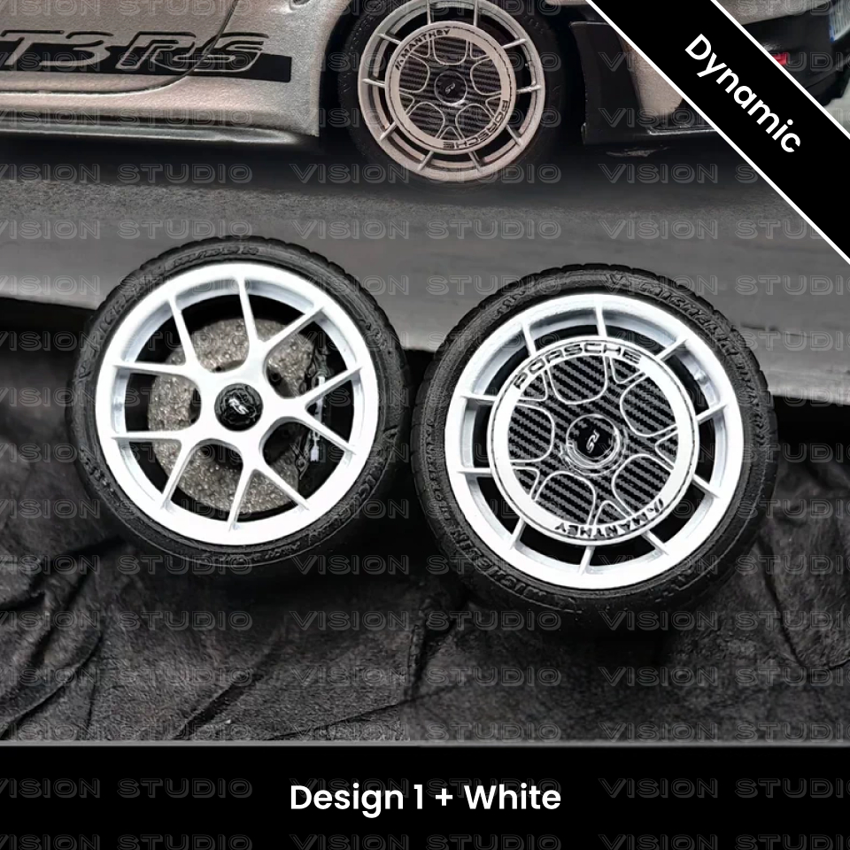1/64 โมเดล (D) Porsche 1992 GT3RS MR Aerodisc Design Rim 1