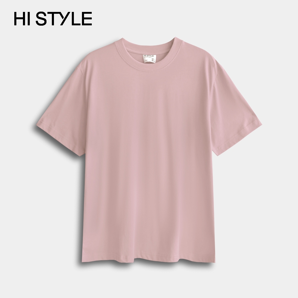 เสื้อยืดแขนสั้นผู้ชายสีพื้น HI STYLE - สีชมพู - HSA610078 / เสื้อผ้าคอปีนป่าย - สีแดง