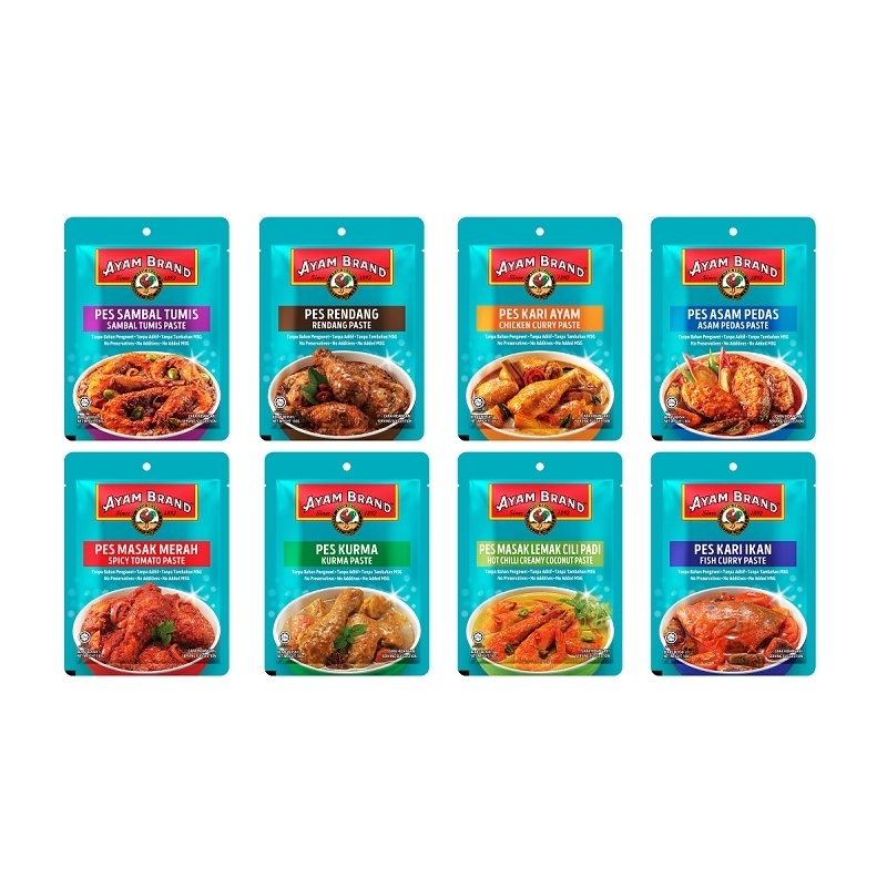 AYAM BRAND น้ําพริกสําเร็จรูป 180g HALAL คละรส (ปลาขมิ้น/ซัมบอล ทูมิs/Asam Pedas/Rendang/Kurma/Merah