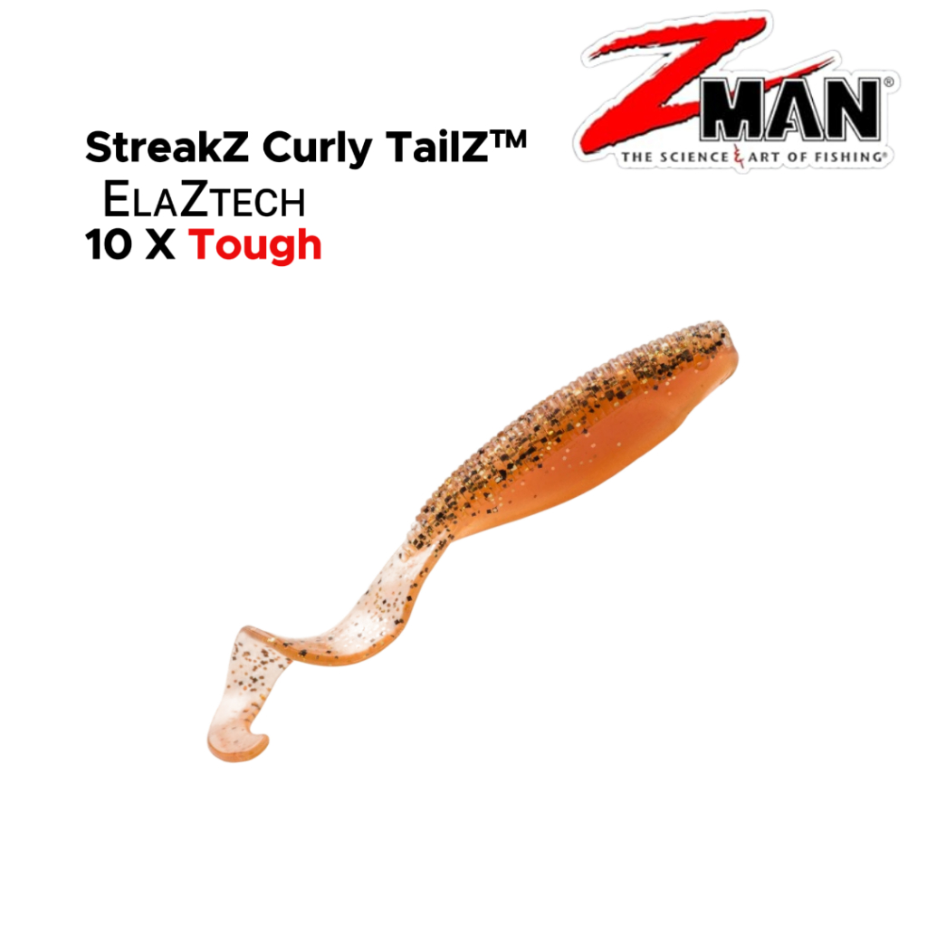 Z-MAN - STREAKZ CURLY TAILZ 4" x 5PCS เหยื่ออ่อนล่ออ่อนอ่อน