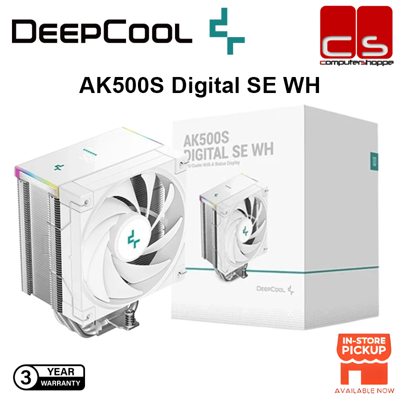 DEEPCOOL AK500S Digital SE WH CPU Cooler พร้อมจอแสดงผลสถานะ