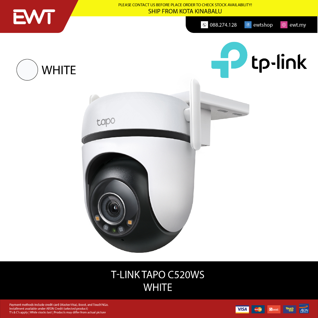 T-LINK TAPO C520WS OUTDOOR PAN/TILT SECURITY WI-FI CAMERA