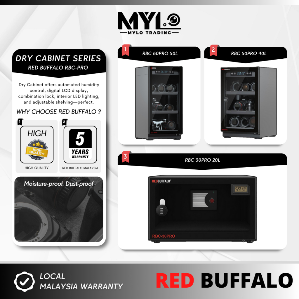 RED BUFFALO RBC-PRO RBC-30PRO RBC-50PRO RBC-60PRO ตู้แห้งพร้อมจอแสดงผล LCD ( 20L 40L 50L )