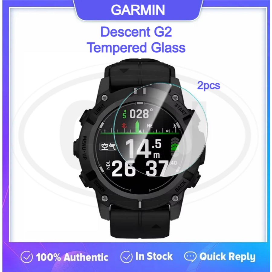 [2 ชิ้น] Garmin Descent G2 / Descent G2 ปกป้องหน้าจอ HD กระจกนิรภัย
