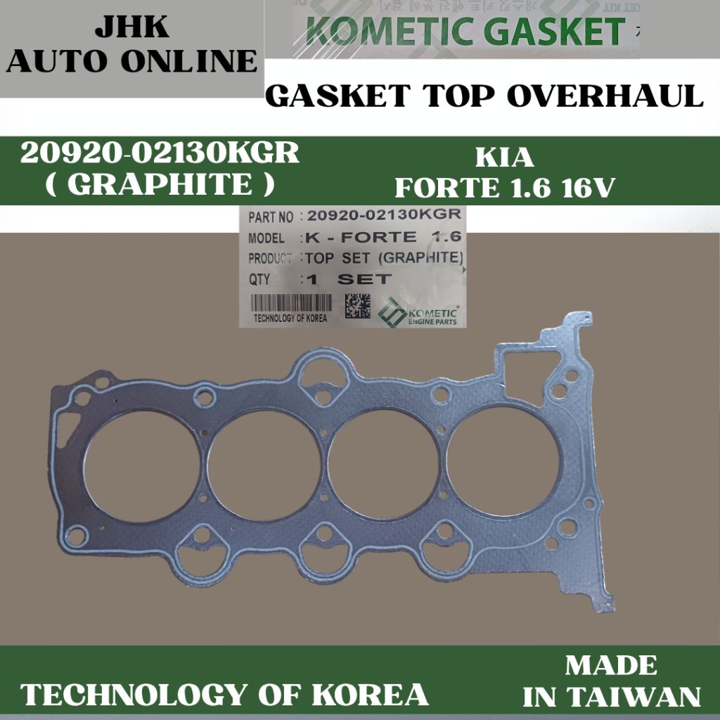 20920-02130KGR GASKET TOP OVERHAUL(GRAPHITE) KIA FORTE 1.6 (G4FC 16V) แบรนด์ใหม่ 100% KOMETIC MADE I