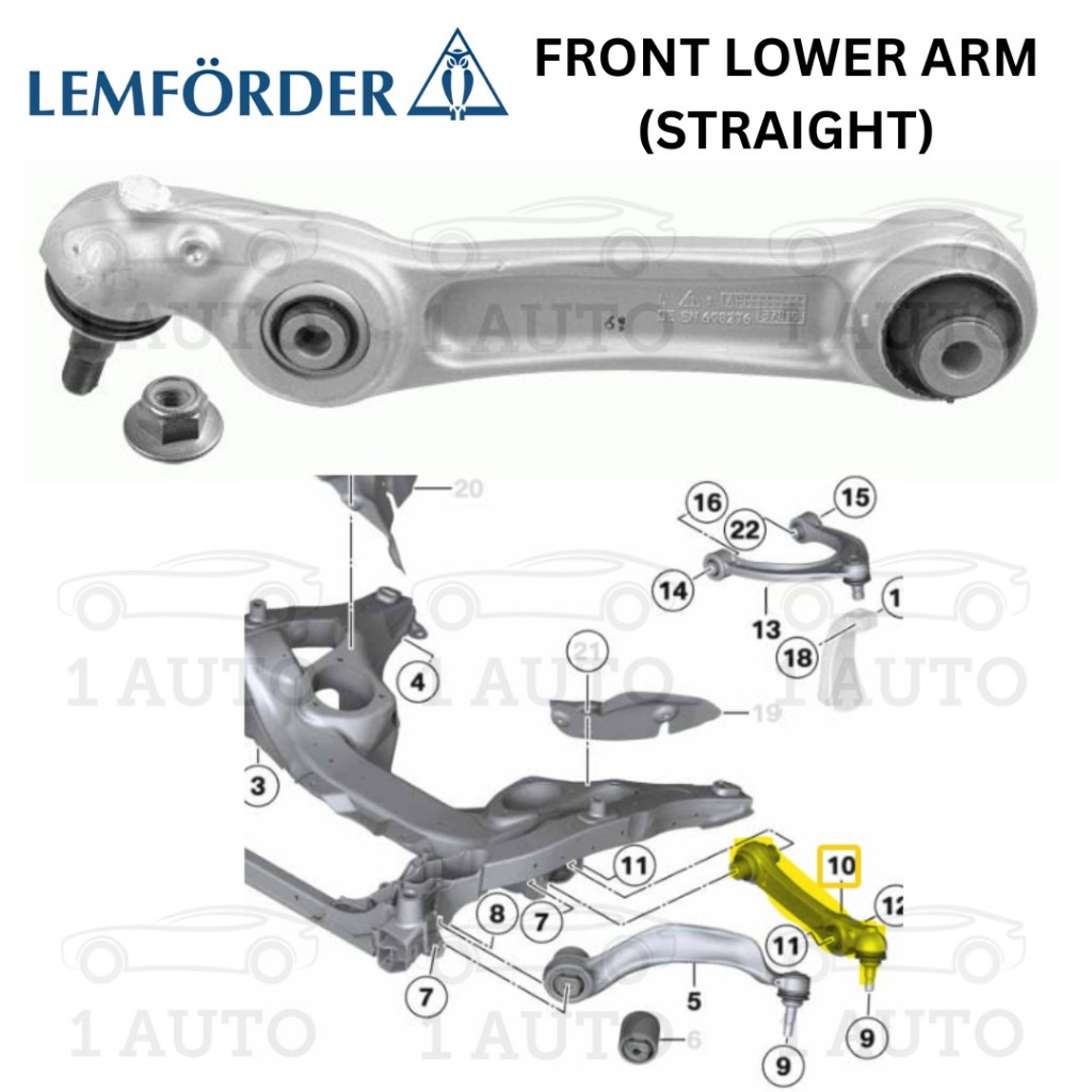 LEMFORDER GERMANY FRONT LOWER ARM (STRAIGHT) BMW F10 F06 F12 F13