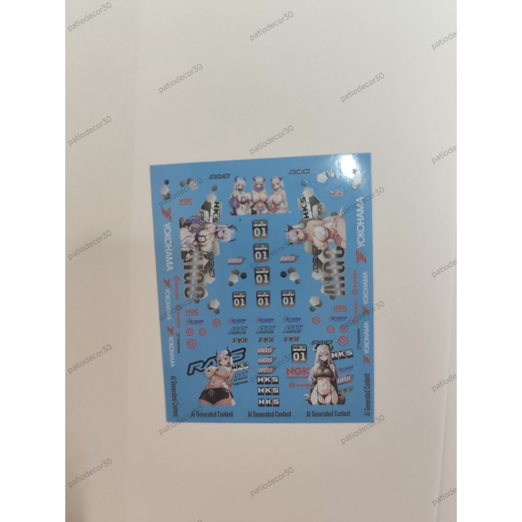 Ai character AIGC สติ๊กเกอร์น้ํารถปวดติด Hot Wheels Domeka minigt64 โมเดลรถ