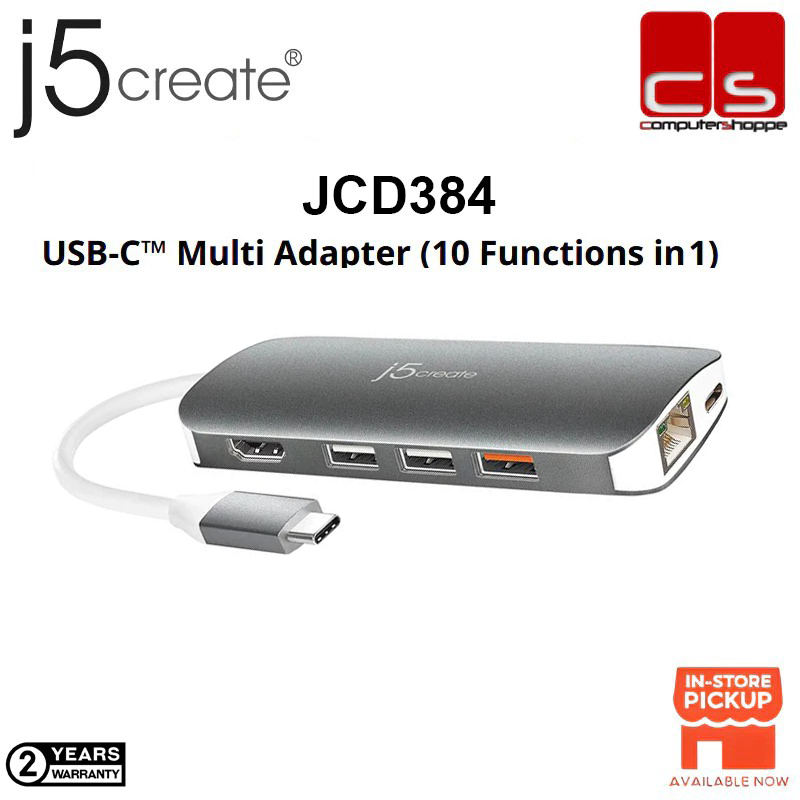 J5CREATE JCD384 (USB-CTM Multi Adapter (10 ฟังก์ชั่นใน 1)