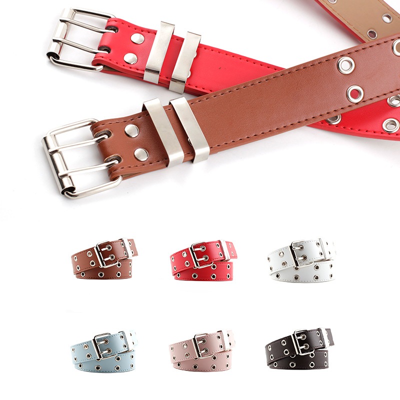 Y2K Punk Style Belt - & Retro Fashion Belt เข็มขัดลําลองสําหรับผู้ชายและผู้หญิง