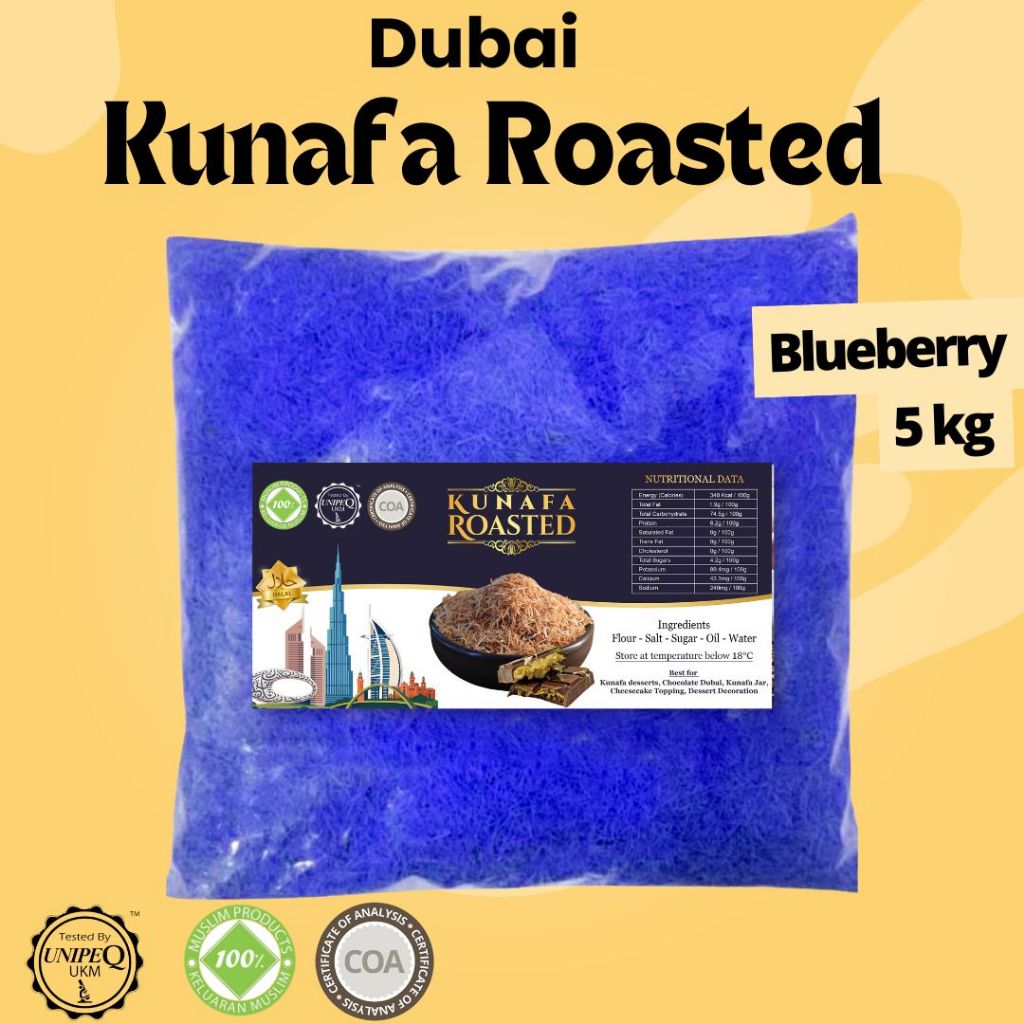 Kunafa Blue berry Kataifi คั่วแท้ 5 Kg สไตล์ยอดนิยม