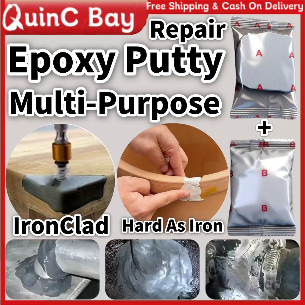 Tanah Liat Besi Strong โลหะซ่อมเหล็ก Epoxy Putty Cold Weld Paste AB Gule การใช้ถังรั่วท่อ