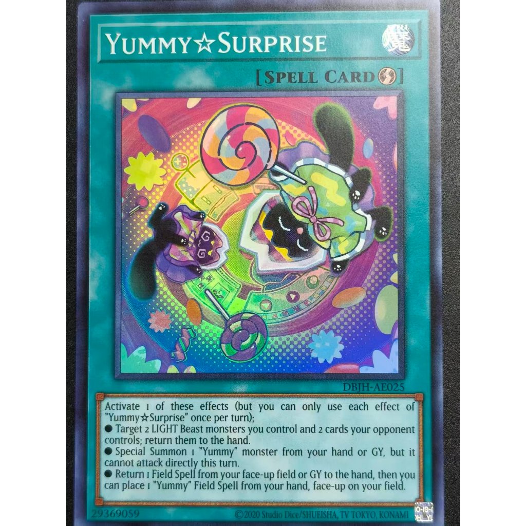 YUGIOH อร่อย☆เซอร์ไพรส์ [DBJH-AE025-SR] การ์ดเดี่ยว OCG