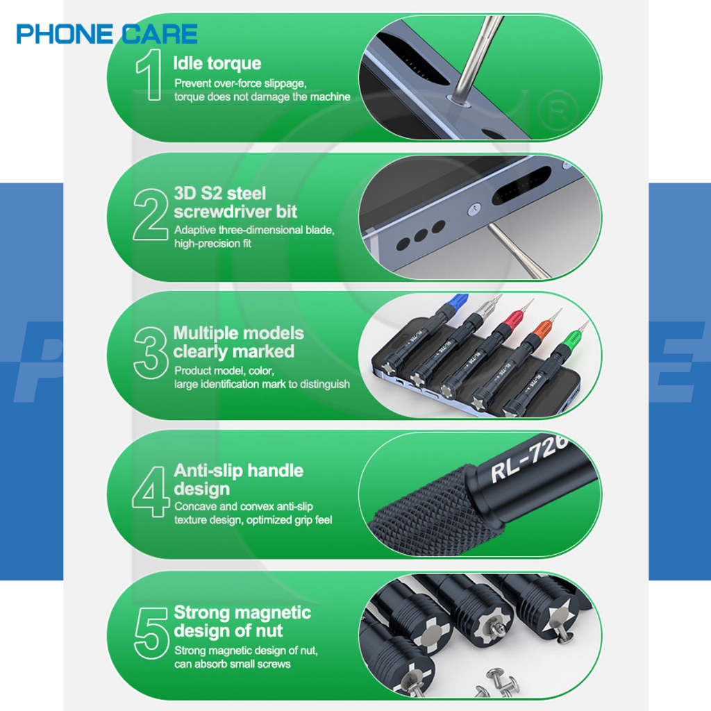 RELIFE RL-726 IP17 3D PRECISION TORQUE SCREWDRIVER เครื่องมือซ่อมแซมโทรศัพท์มือถือ