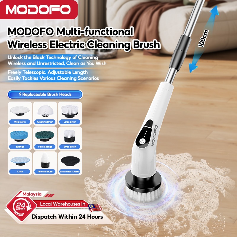 14 in 1MODOFO แปรงทําความสะอาดไฟฟ้า Berus Lantai Bilik Air Toilet Cleaner Brush