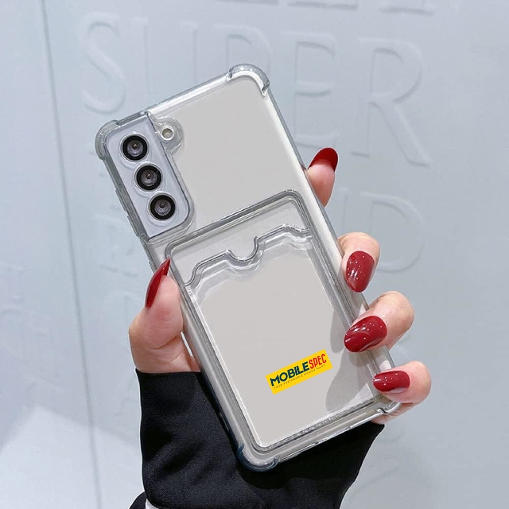 SAMSUNG A36 A54 A55 A56 A71 A72 A73 SOFT TPU CLEAR WALLET CARD SLOT HOLDER CASE