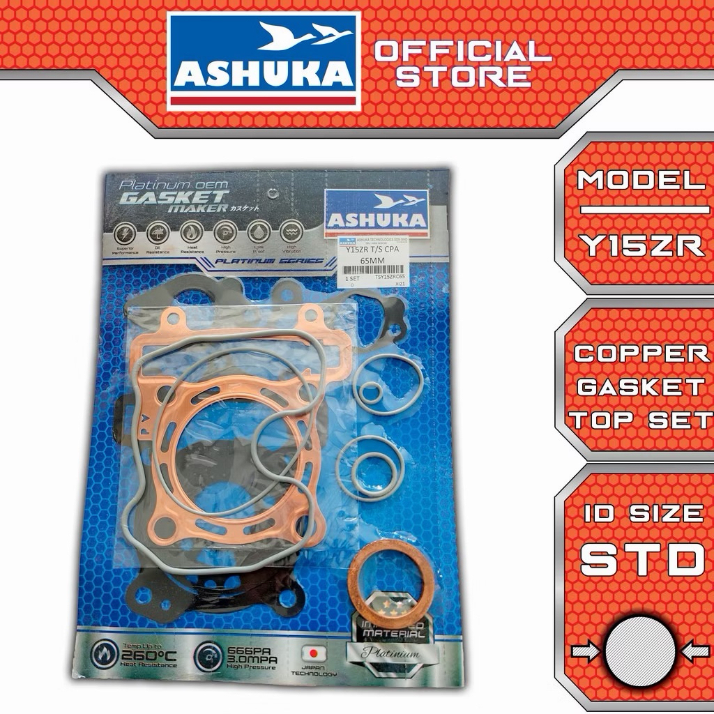 ASHUKA TOP SET Y15ZR Y16 RS150 STANDARD HEAD GASKET Y16ZR 62 63 65 66
