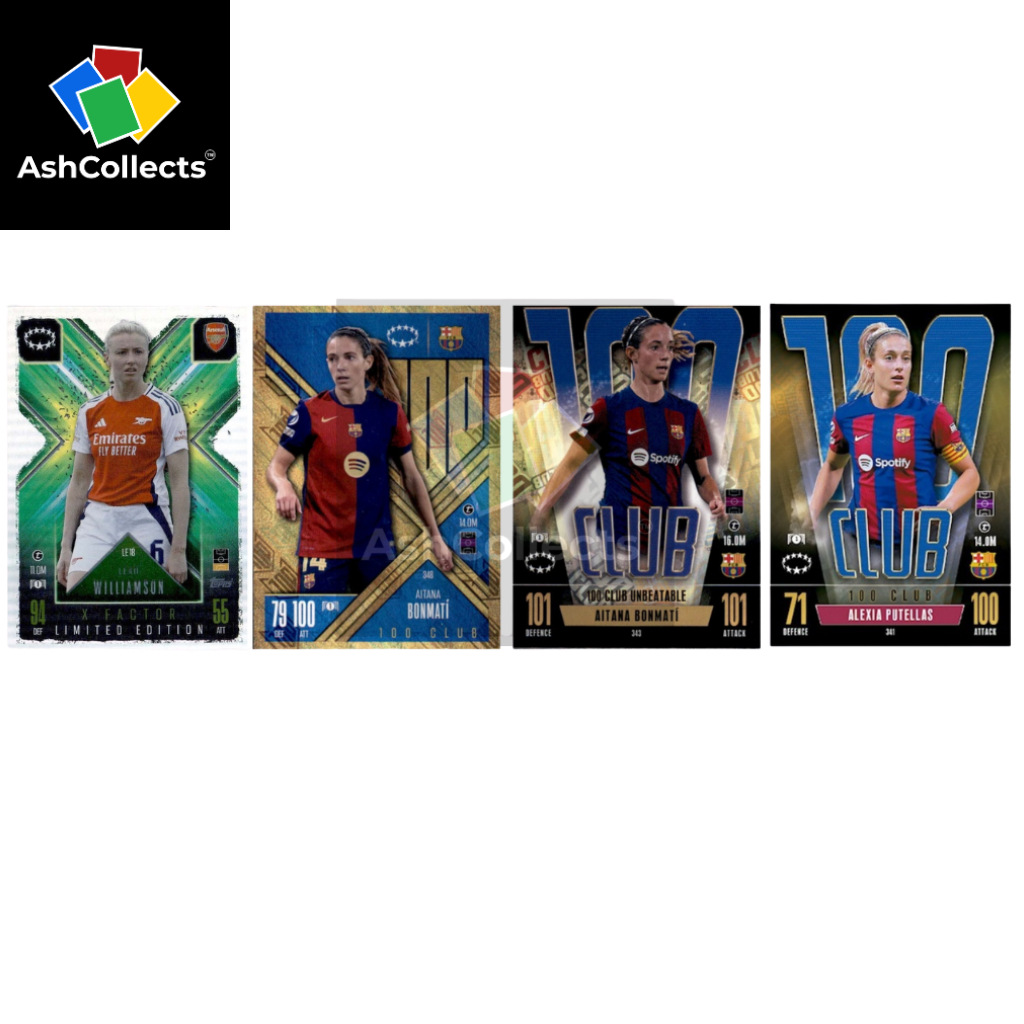 Topps Match Attax 2023/24 Women - Aitana Bonmati, Alexia Putellas, Leah Williamson