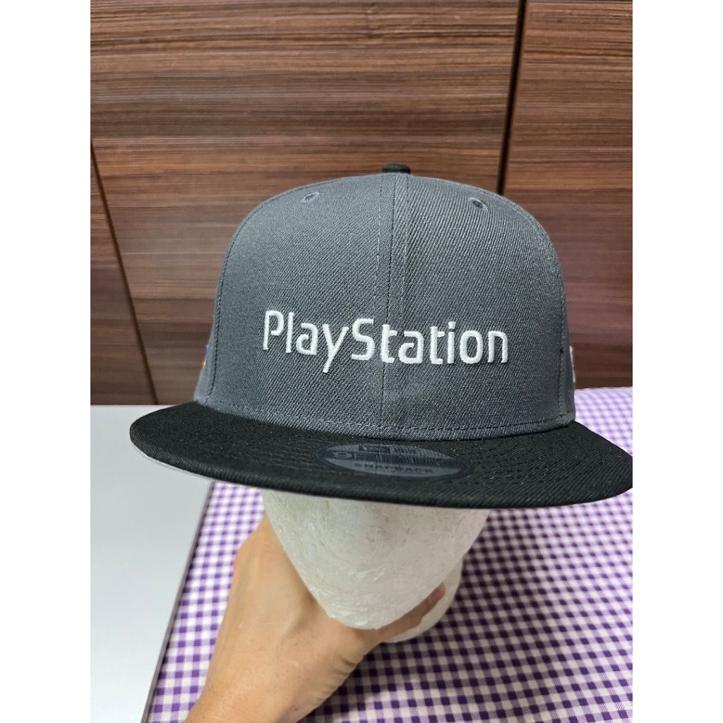 NE X Playstation 2T 9 Fifty (Size M/L) โลโก้สคริปต์เบสบอล Snapback แบบปรับได้(57.7-61.5 ซม.