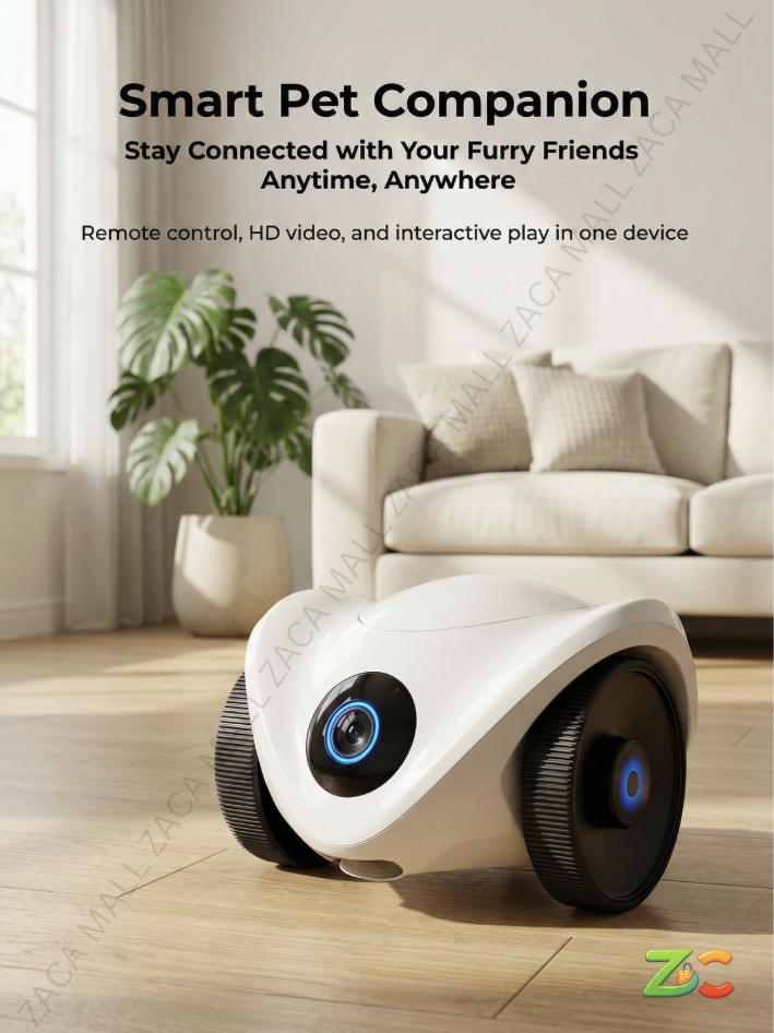 Smart Mobile Remote Pet Companion Robot Camera Feeder & Laser Wi-Fi Connection