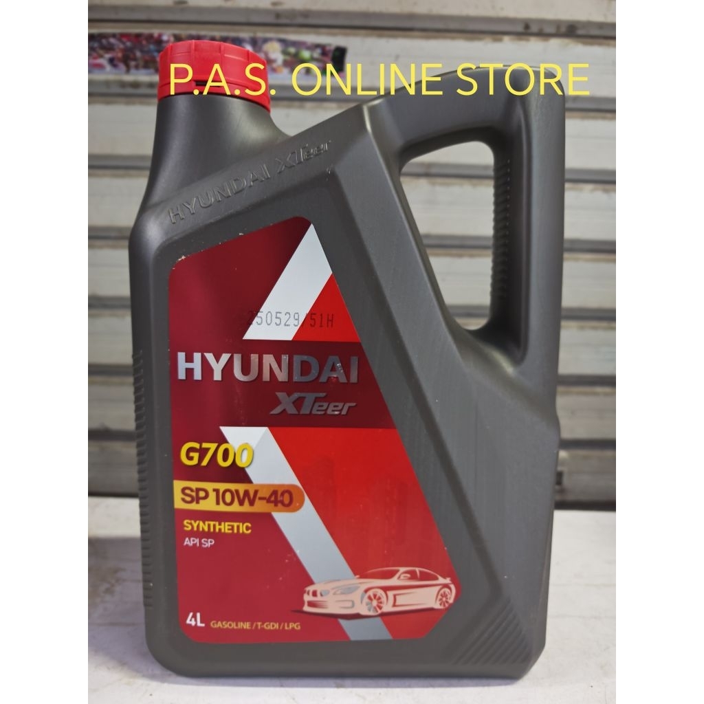 HYUNDAI XTEER G700 SP 10W-40 4L API SP SYNTHETIC ENGINE OIL GASTOLINE / T-GDI / LPG