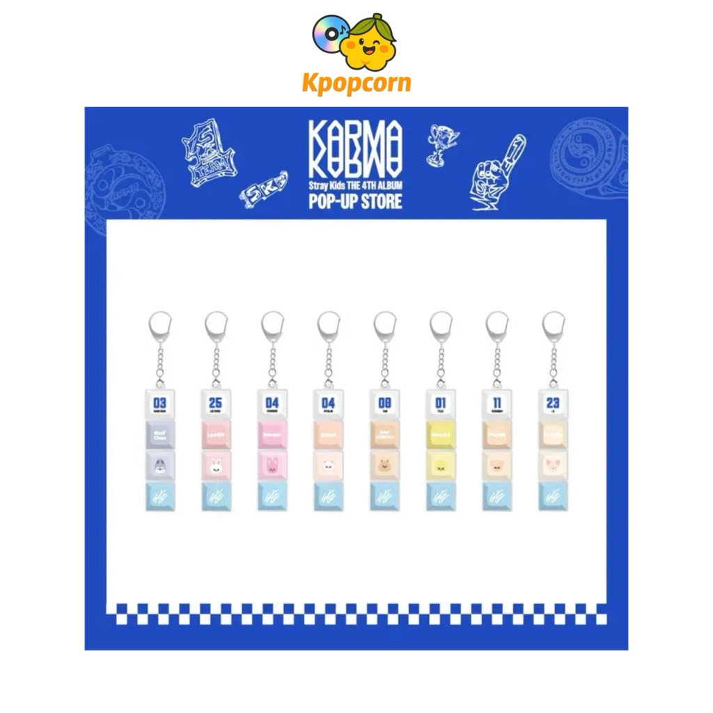 Stray Kids - SKZOO [ KARMA ] พวงกุญแจปุ่มกด