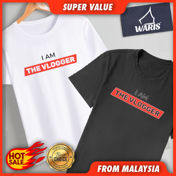 HOT I AM THE VLOGGER เสื้อยืดเด็ก & ผู้ใหญ่ - Cotton 100% QAM