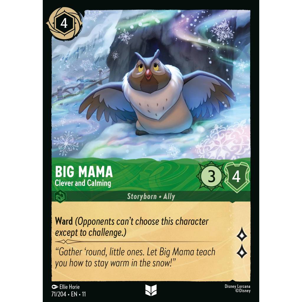 Disney Lorcana Winterspell Set 11 71/204 Big Mama - Clever and Calming <Uncommon>