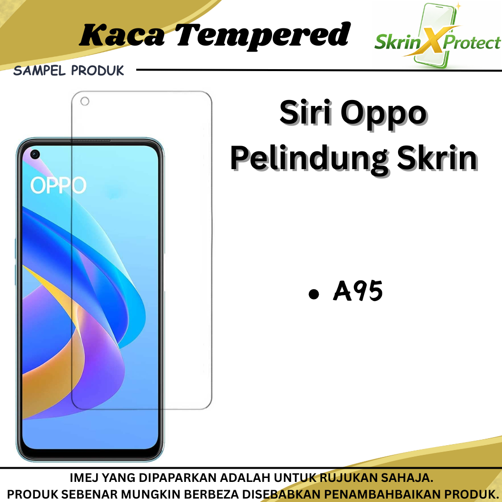 ฟิล์มกันรอยหน้าจอแบบใสสําหรับกระจกนิรภัย Oppo A95