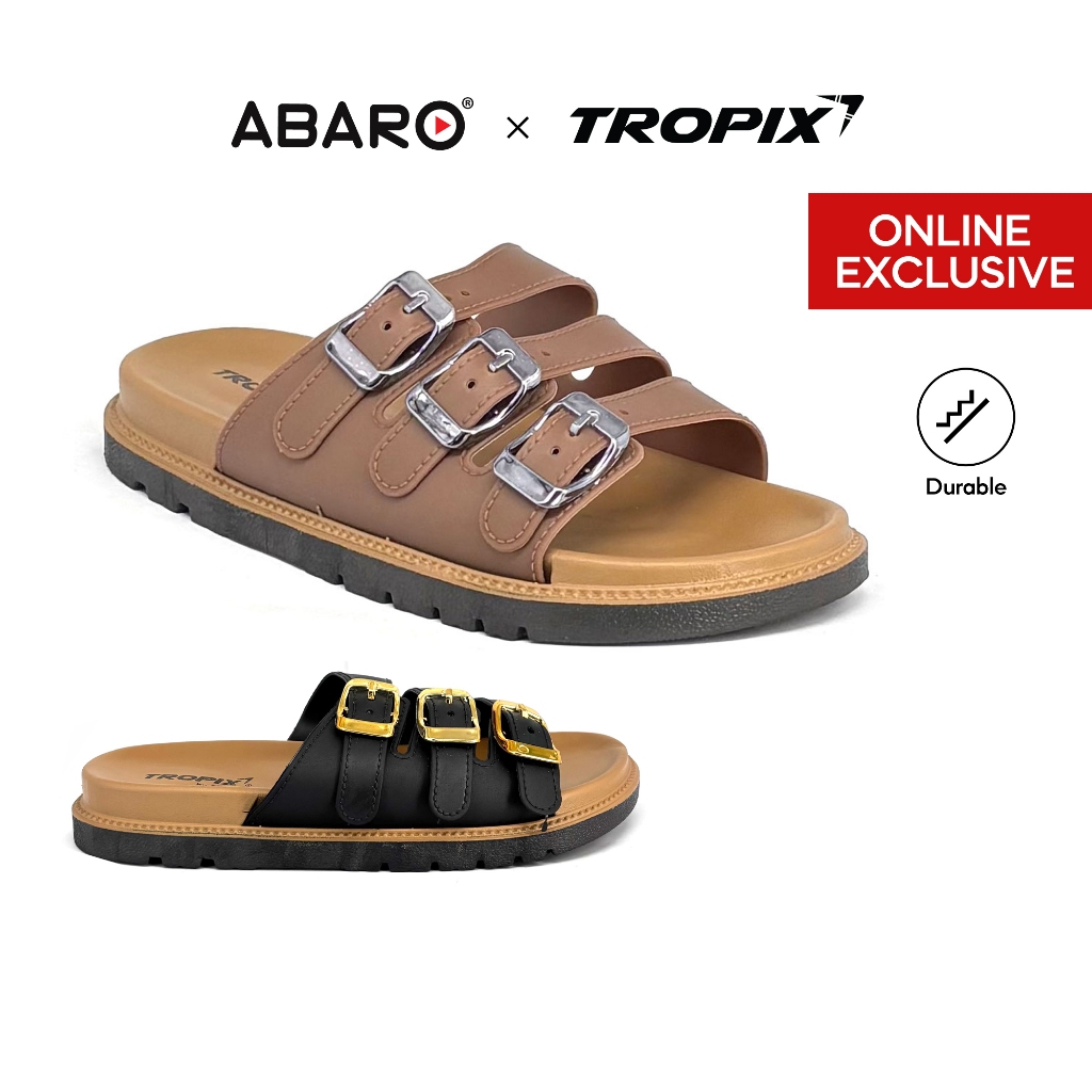 [ONLINE EXCLUSIVE] ABARO Comfy & Stylish 99PSA664K4 TRPIC PVC /Women Slipper/Sandal Perempuan ทนทานแ