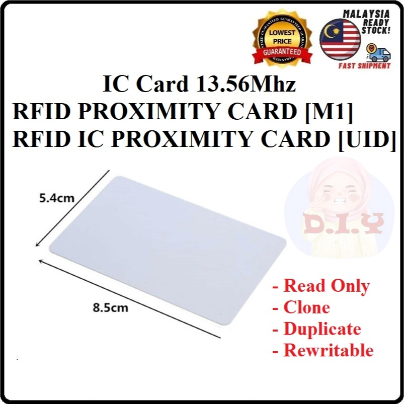 IC Card 13.56Mhz IC Proximity Smart Card อ่านเท่านั้น / Copy Rewritable Clone Duplicate