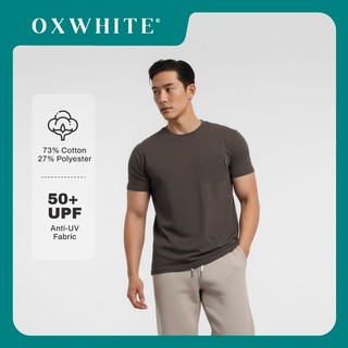 Oxwhite Men Basic Muscle Fit Pocket Tee