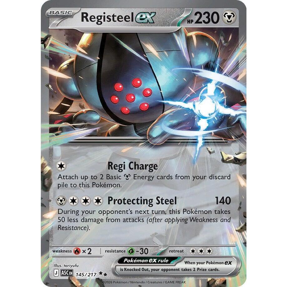 Registeel ex 145 Pokémon Ascended Heroes: Pokémon TCG