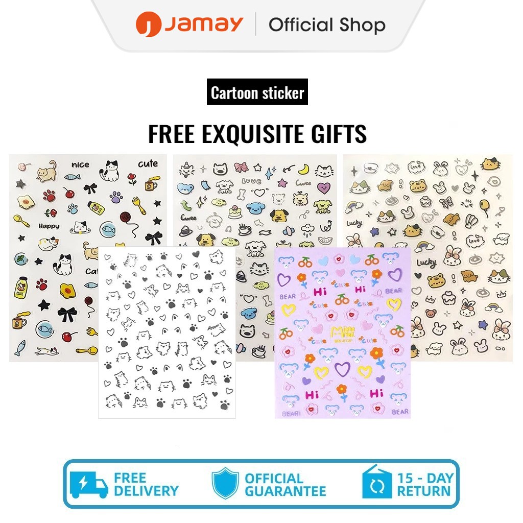 JAMAY DIY Sticker สติ๊กเกอร์ตกแต่งการ์ตูนน่ารัก YZ02