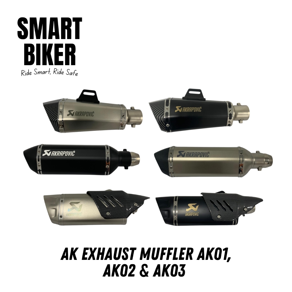 AK Performance Racing ท่อไอเสีย Series – AK01 / AK02 / AK03 Universal พร้อมตัวสแตนเลส