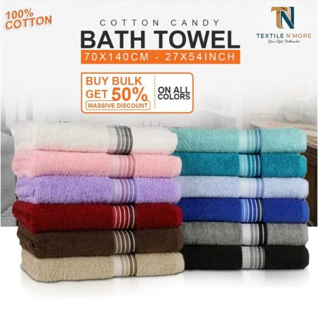 ผ้าขนหนูอาบน้ําสําหรับผู้ใหญ่ พรีเมี่ยม | 100% Ring-Spun Cotton Tuala Mandi– 70x140 ซม., 420g, Ultra