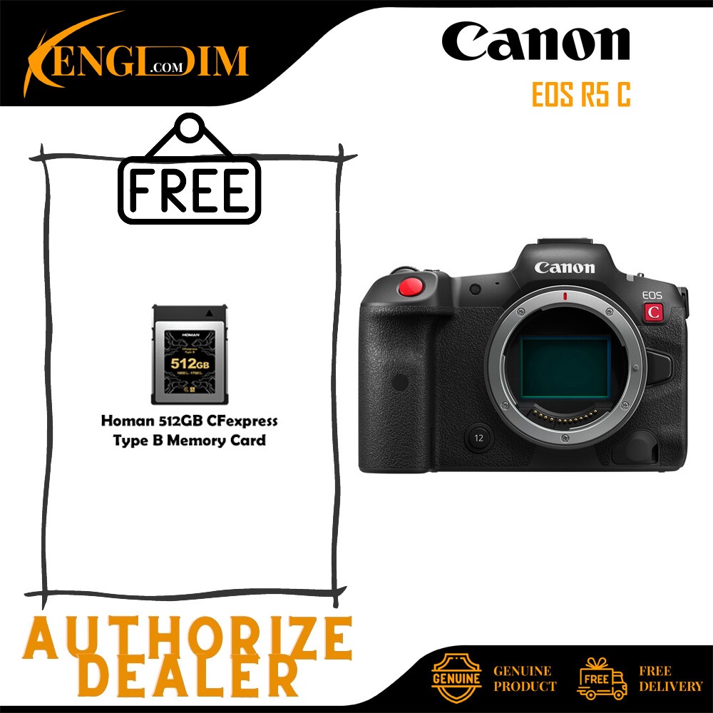 กล้องโรงภาพยนตร์มิเรอร์เลส Canon EOS R5C/R5 C