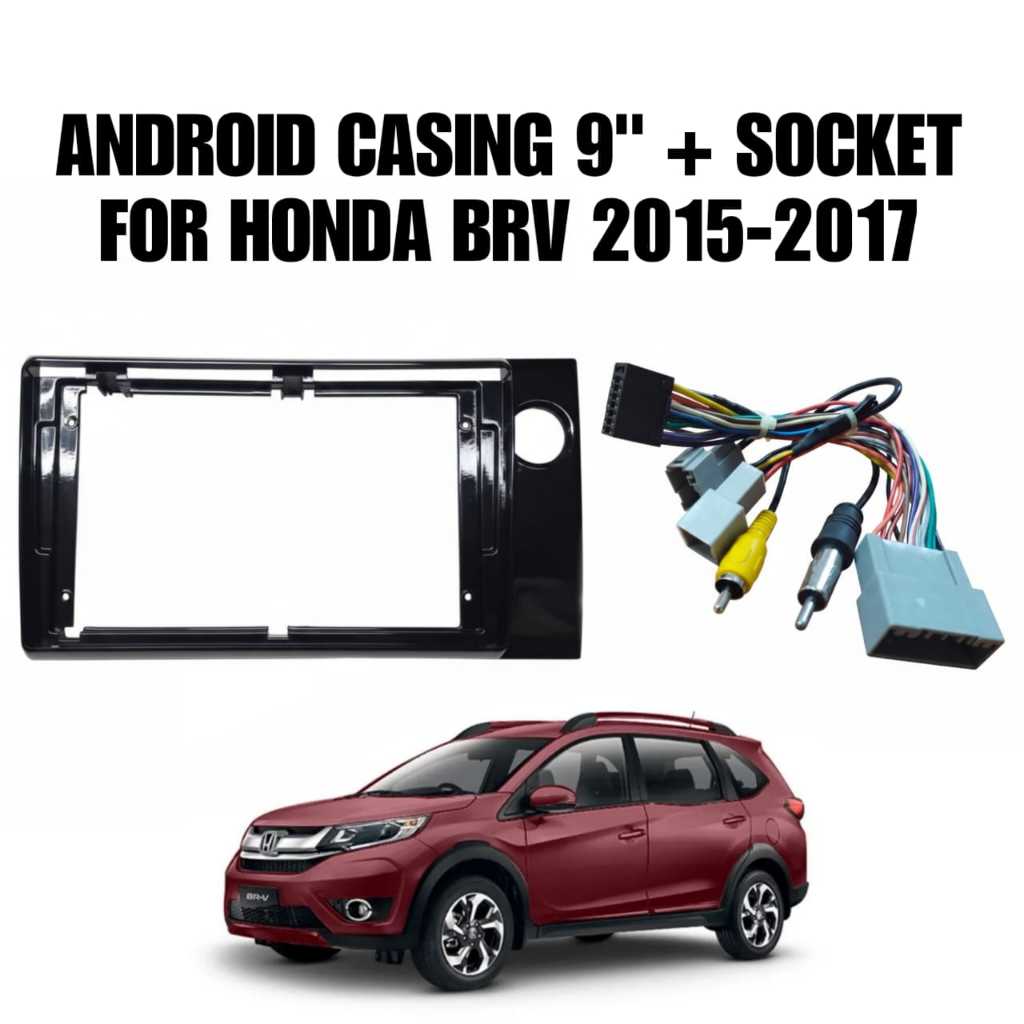 ANDROID CASING 9" + ซ็อกเก็ตสําหรับ HONDA BRV 2015-2017 [ HO112N ]
