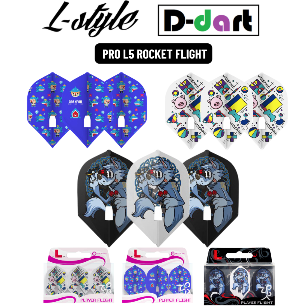 L STYLE DARTS FLIGHT - (L5 ROCKET) L-Flight PRO L5 FLIGHT L PRO DART FLIGHT (ARROW DART)
