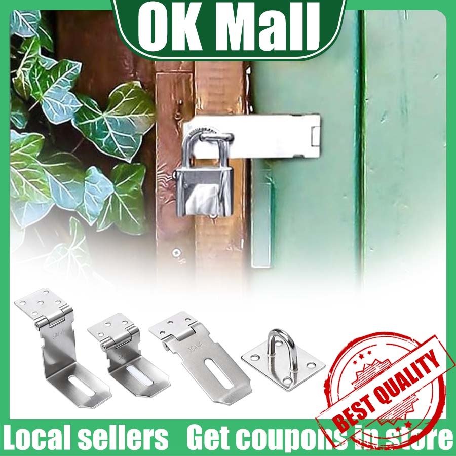 Hasp Lock Staple Clasp/Chrome Plated สแตนเลส 304/สําหรับตู้ประตูโรงรถ/ความปลอดภัยความปลอดภัยความปลอด