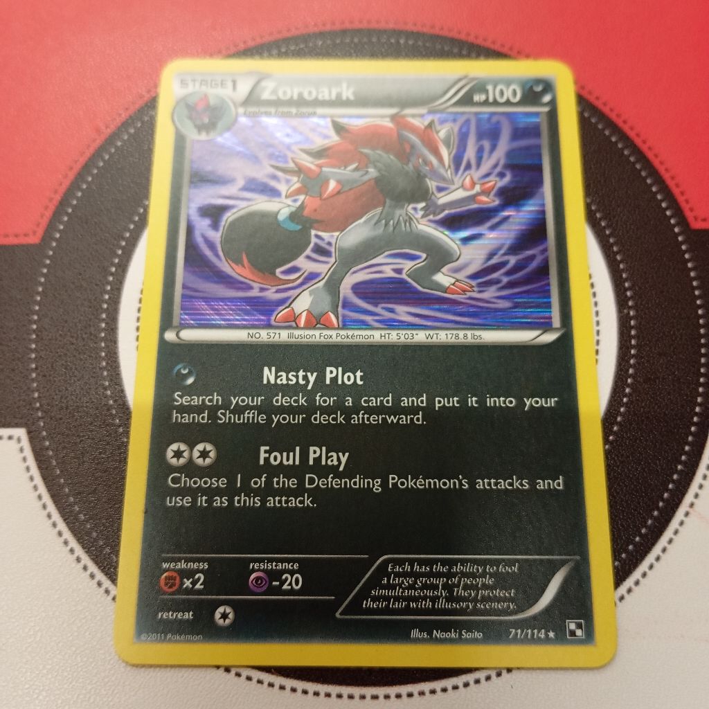 Pokemon TCG - Zoroark 71/114 - ชุดฐานขาวดํา