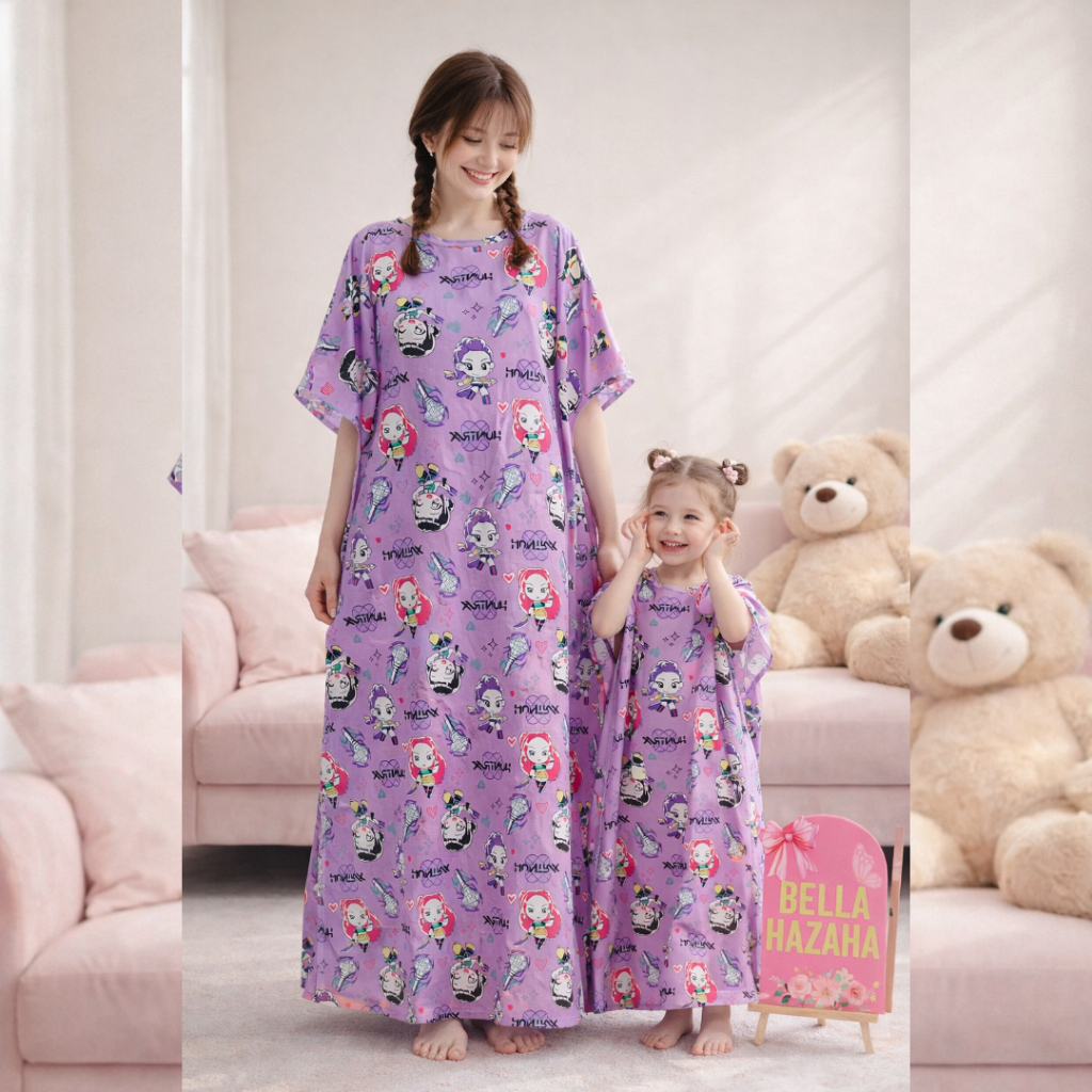 (BELLAHAZAHA) (2) NIGHT BAT RAYA MATCHING MOTHER AND CHILD คุณภาพที่อัปเดตไม่ใช่สี